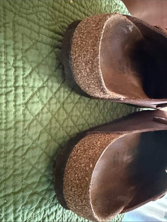 Birkenstock Brown Leather Slip-On Clogs main image 4